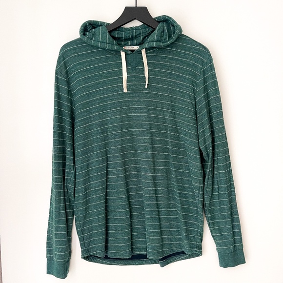 Marine Layer Other - Marine Layer | Lightweight Pullover Striped Hoodie Sweater Green | M